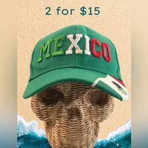 MEXICO SIDE FLAG ball cap  w/velcro closure 
⚽️World Cup⚽️